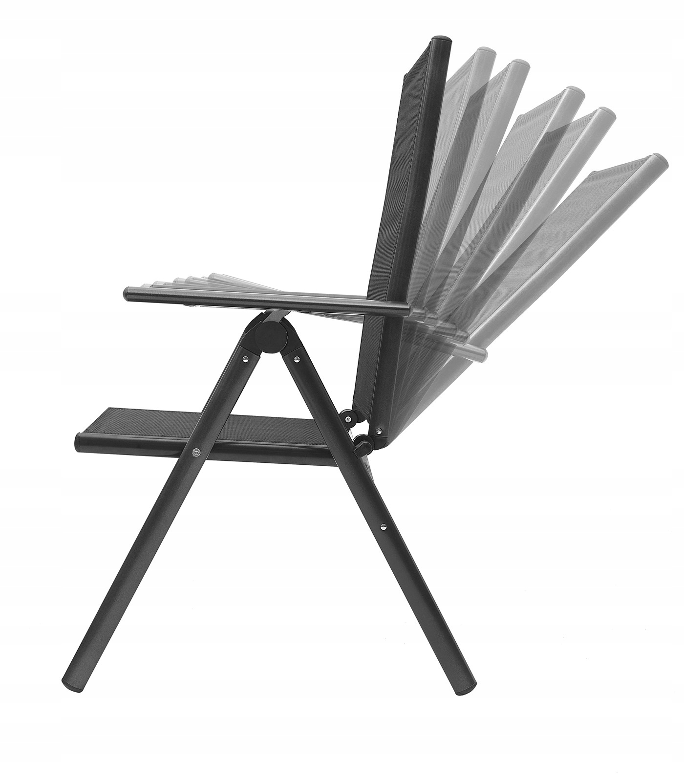 MEBLE OGRODOWE ZESTAW ALUMINIOWY SZKLANY STÓŁ 8K Kolor czarny