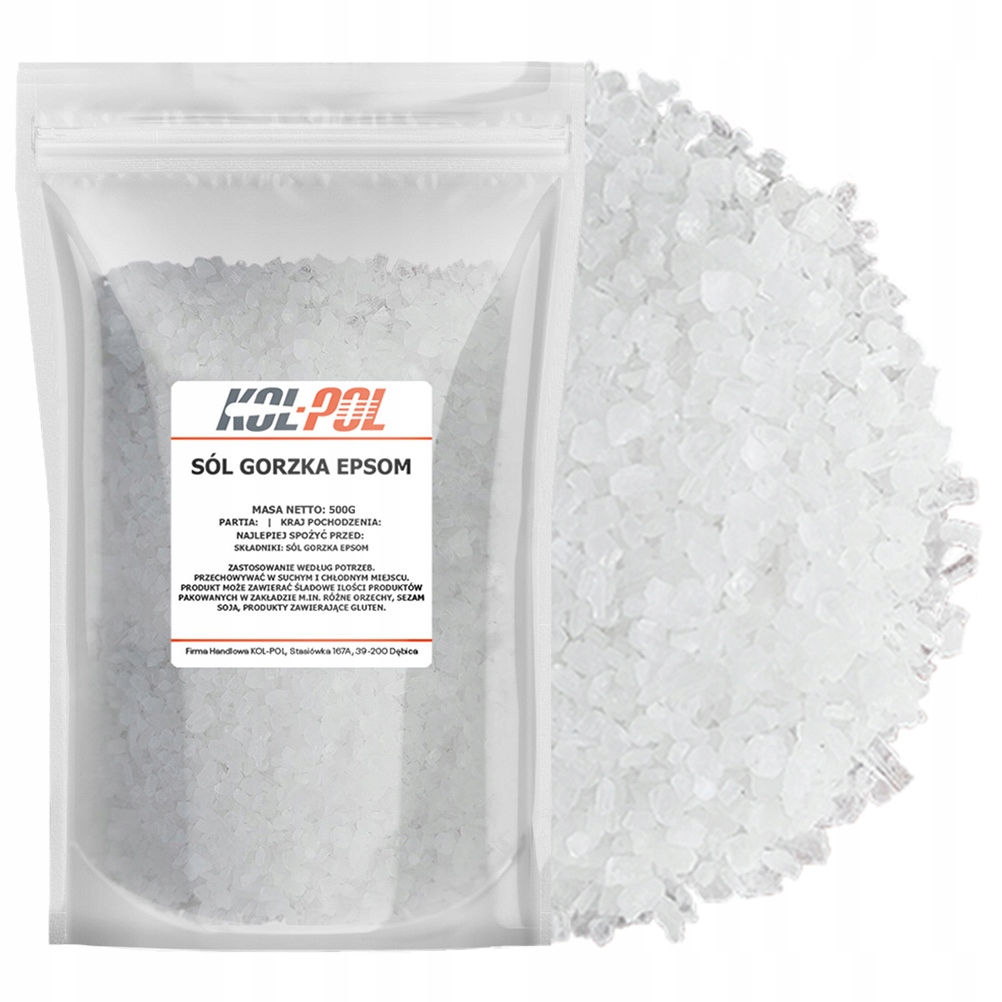SÓL EPSOM 500g Gorzka rzymska siarczan magnezu | Kol-Pol