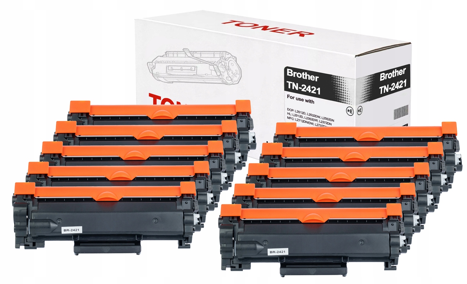 

10X Toner do Brother MFC-L2712DN MFC-L2712DW Nowy