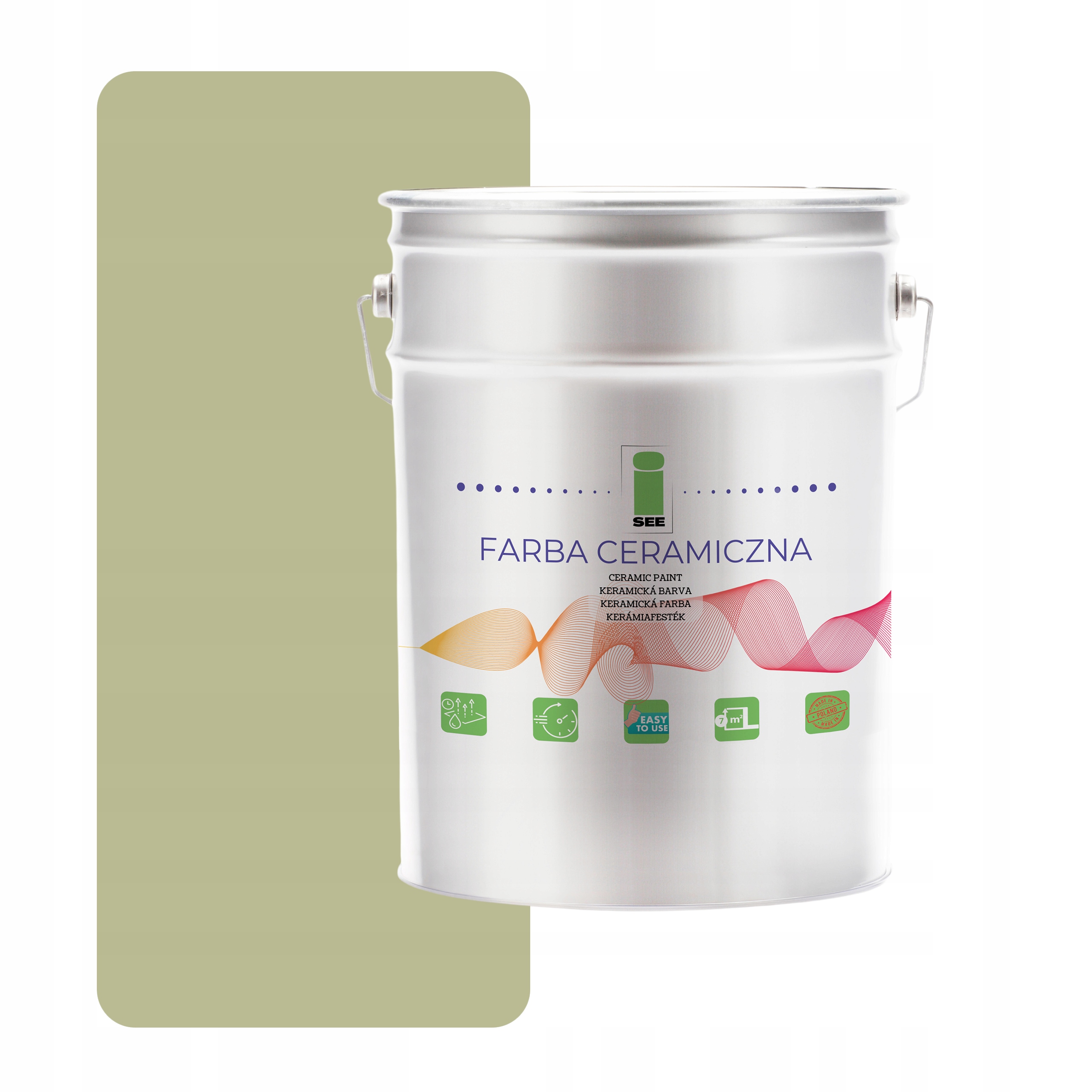 Farba Na Steny Keramická Umývateľná Nástenná Zelená Bonsajová 5 L Odolná Voči Škvrnám