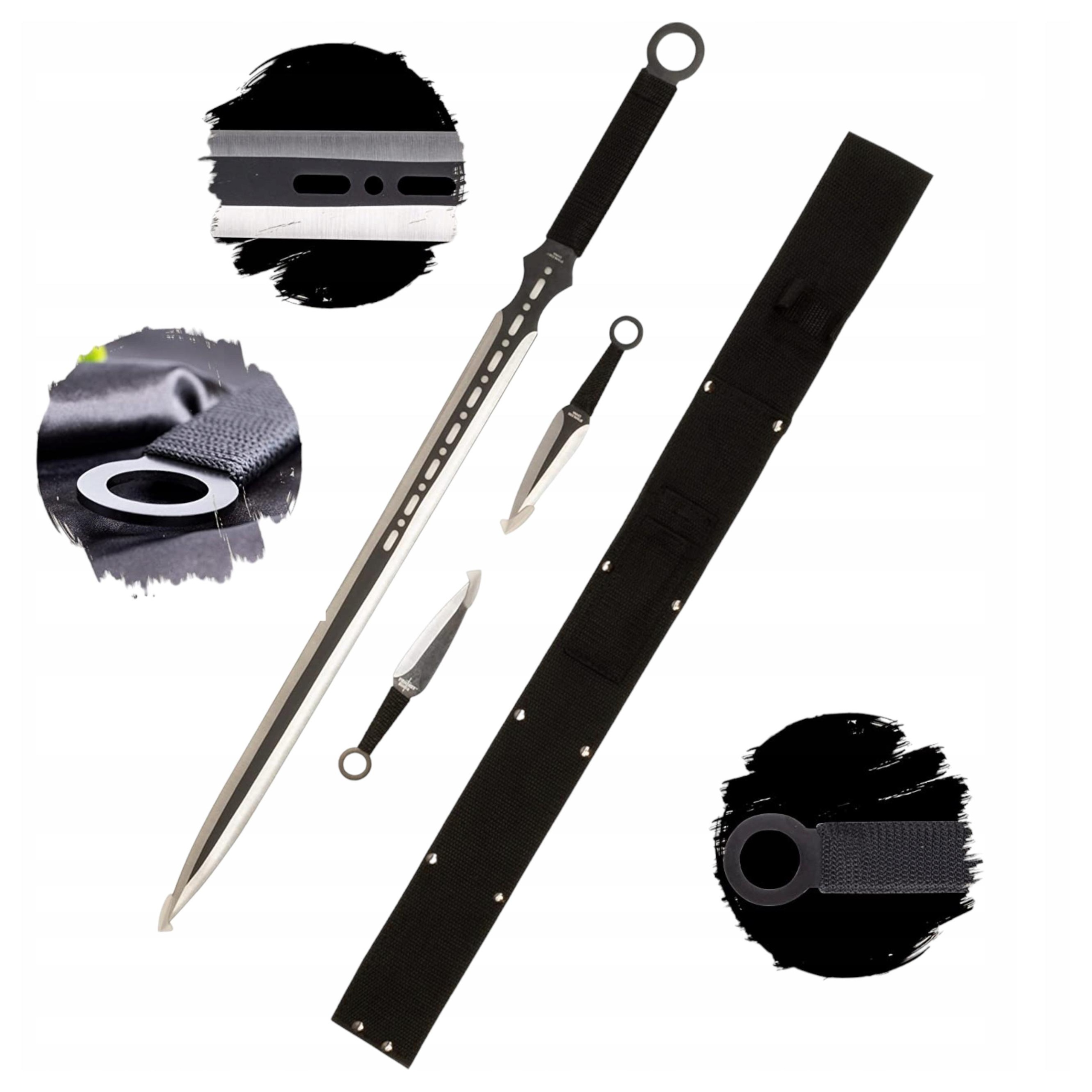 Tréninkový Meč Ninja a Nože Na Házení FM-644D Plus Pouzdro Nylonová