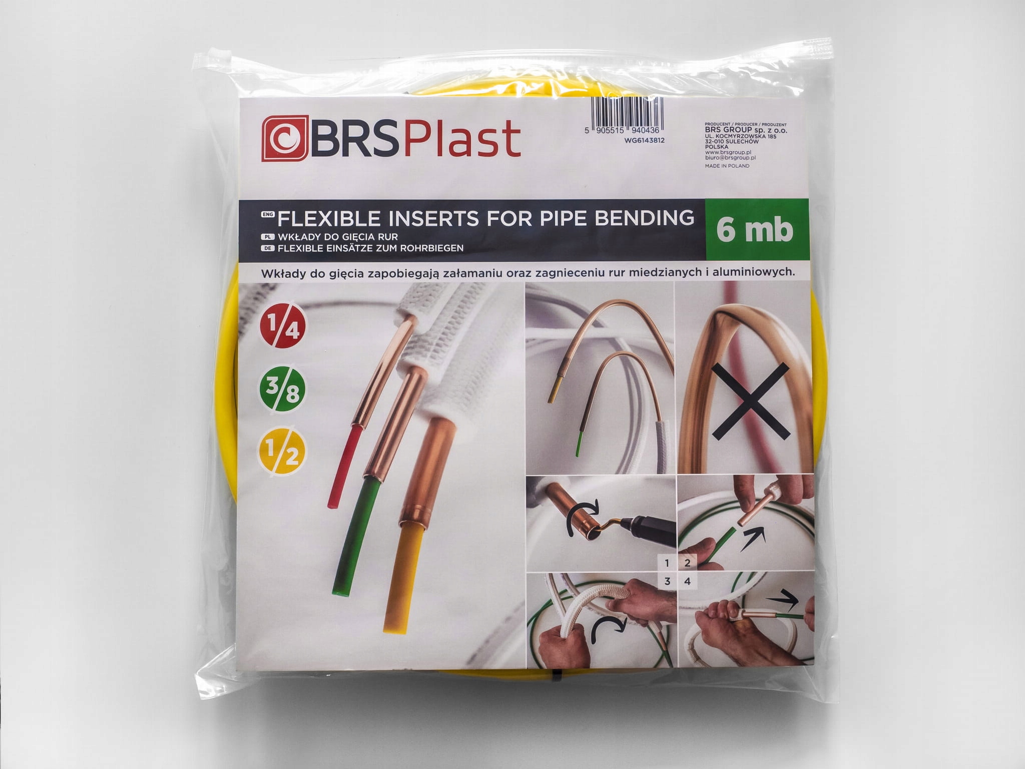 Tyče/vložky pro ohýbání trubek Brs WG-2 6mb 1/4" 3/8" 1/2"