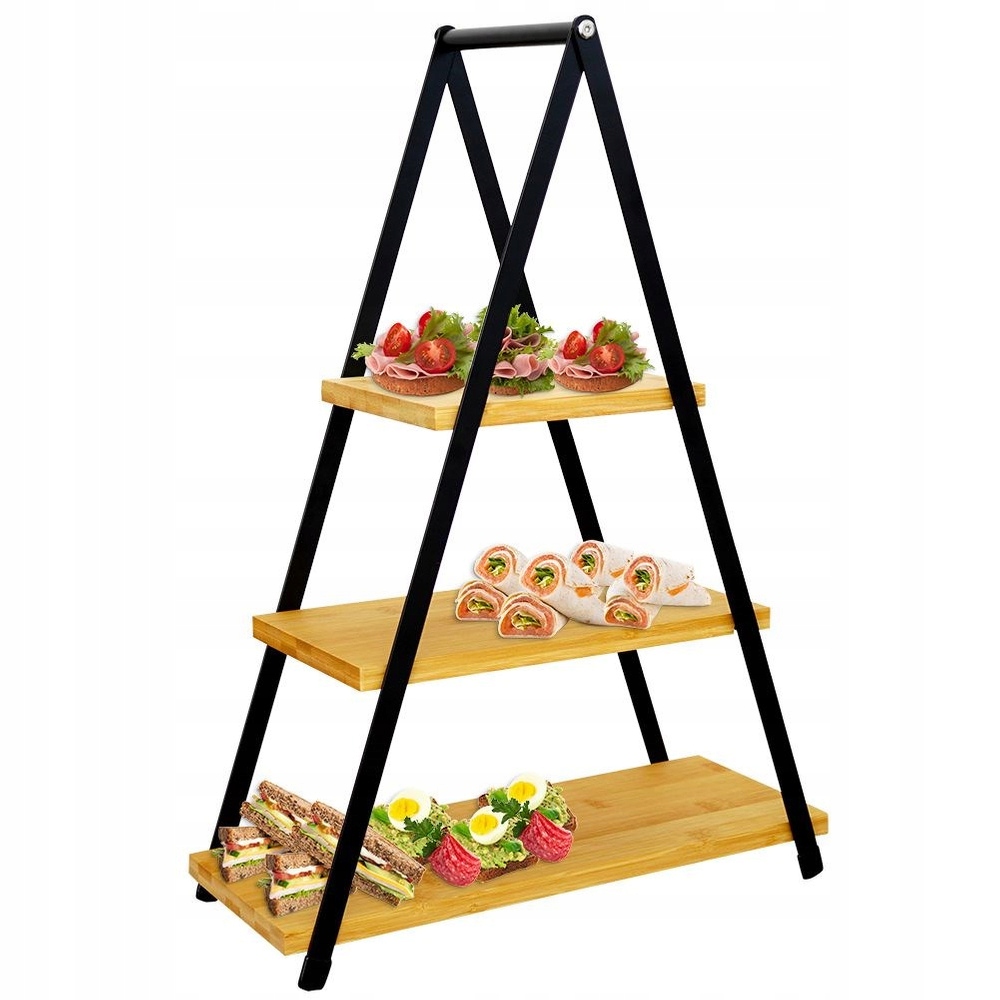 Podnos bambusová 3-patrová 38x16,5x53 cm