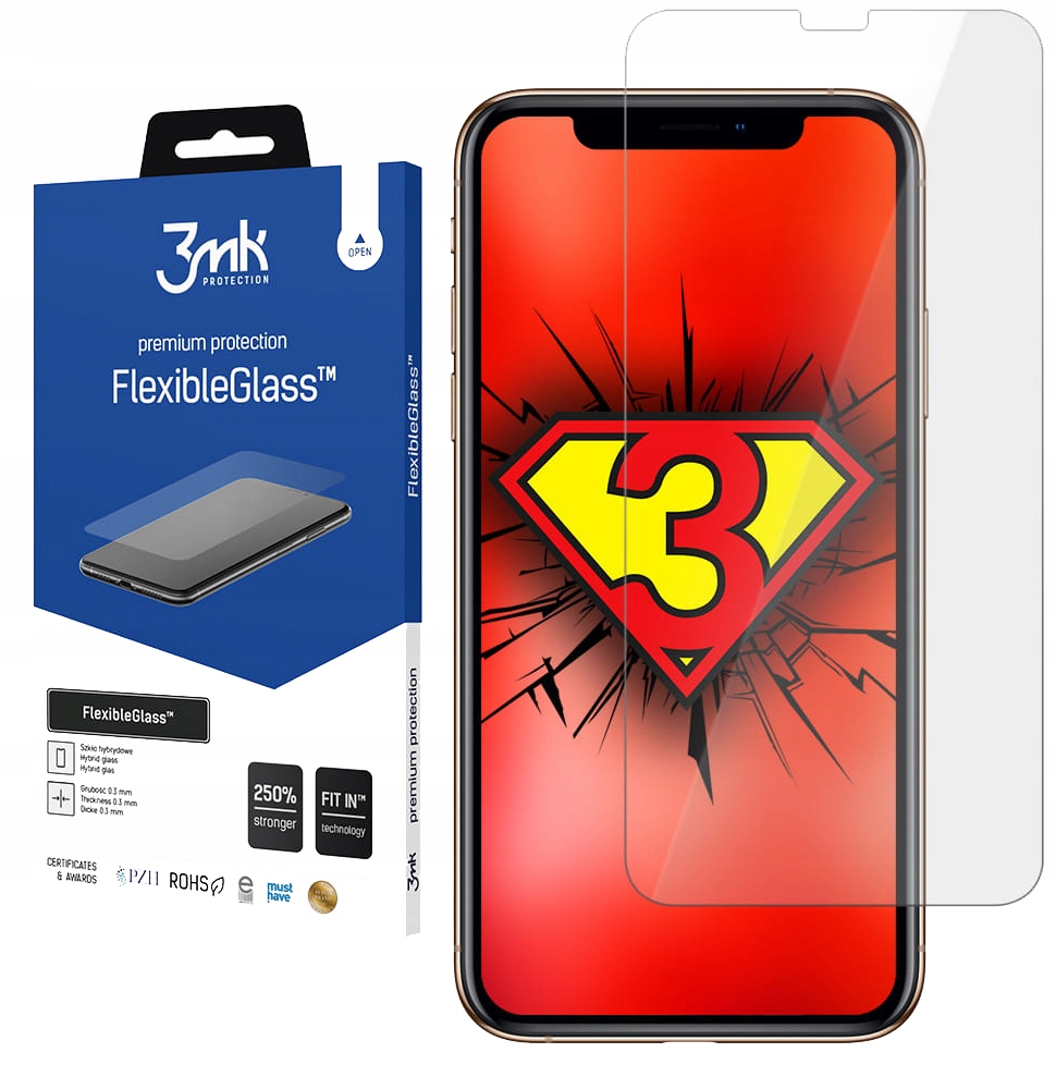 

3mk Szkło FlexibleGlass do iPhone X Xs 11 Pro