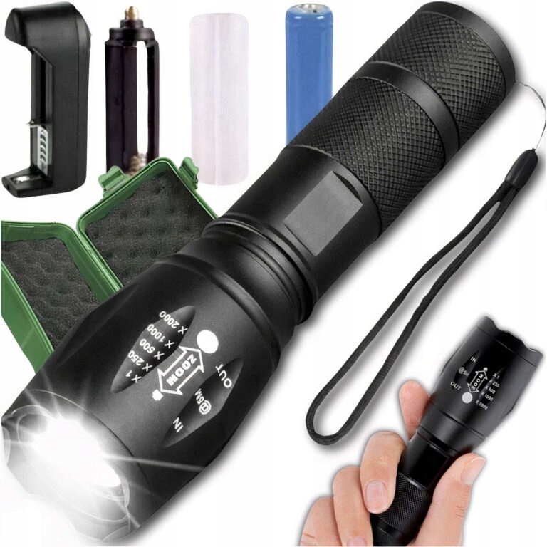 Latarka Cree Led 1000W 800L Zestaw