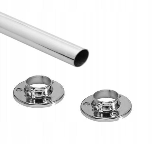 

Drążek meblowy rura fi25 100cm chrom mocowania