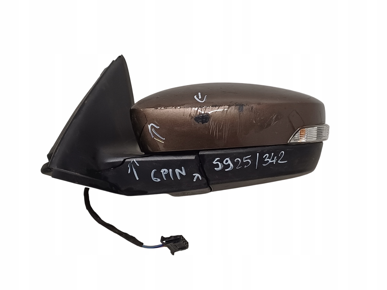 SKODA FABIA 3 III 14- LUSTERKO LEWY PRZÓD 6V0857933 6 PIN