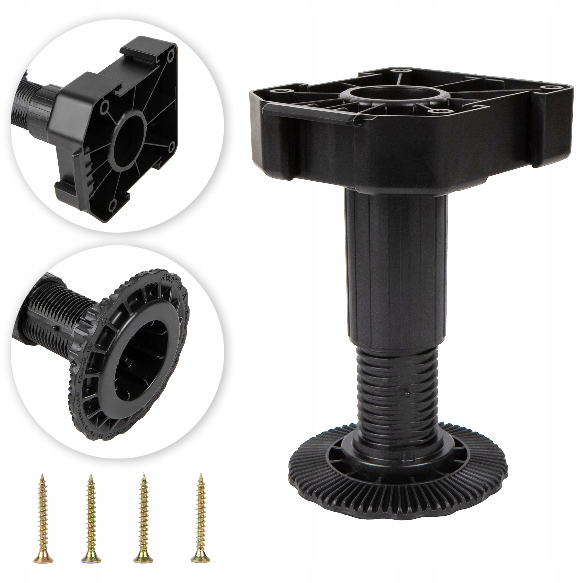 Nábytková noha Axilo Hafele H-120 (100-170 mm) s upevňovací hlavou Vruty -20 ks