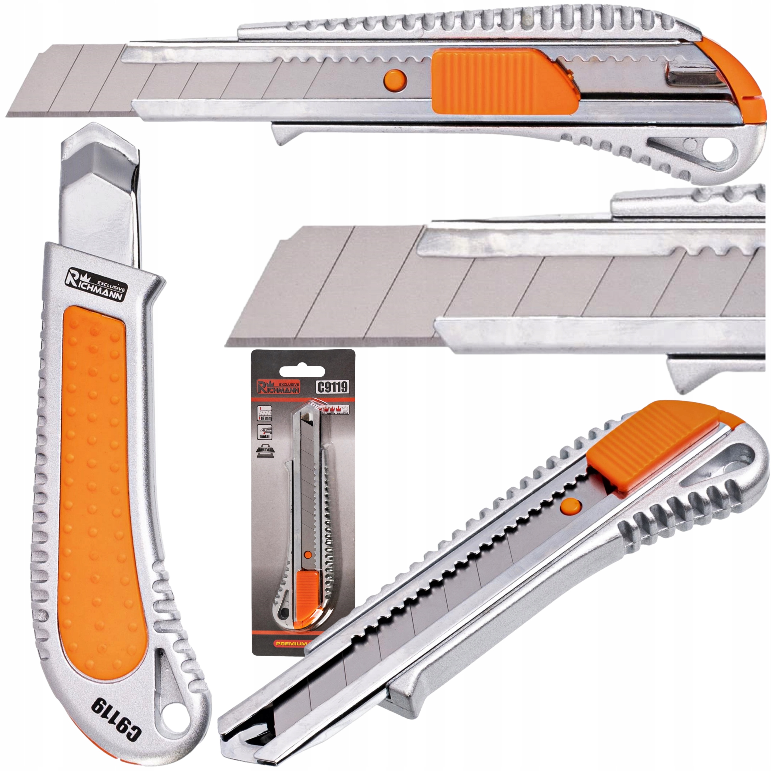 

Nożyk Nóż Do Tapet Metalowy Stalowy 18MM C9119