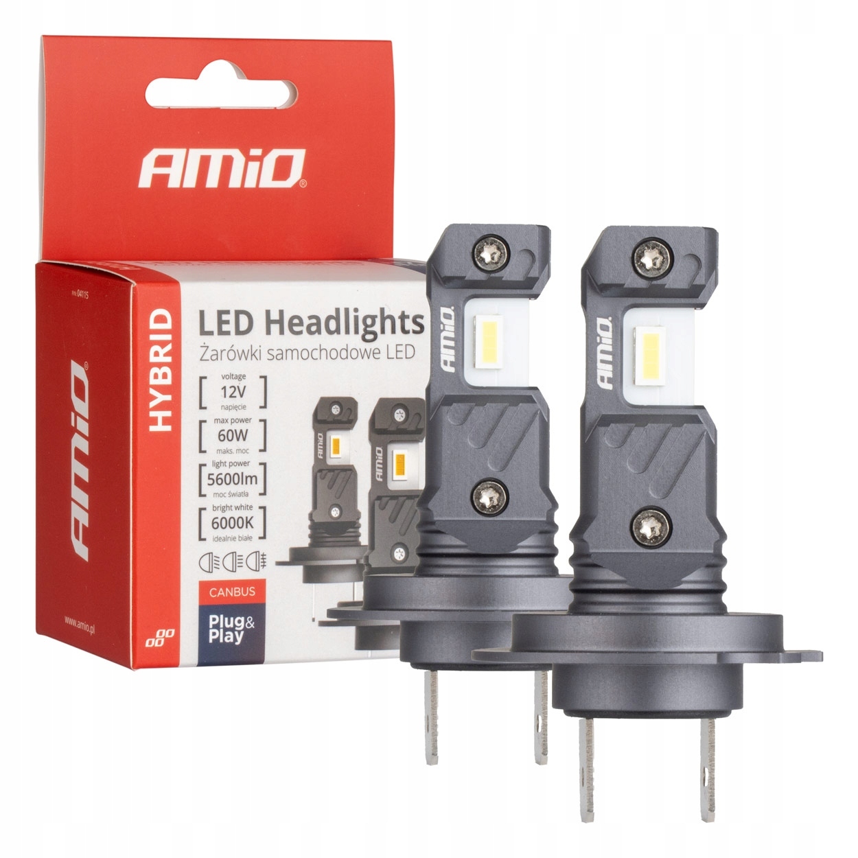 Żarówki Amio Led seria Hybrid H7 60 W 2 szt. Canbus