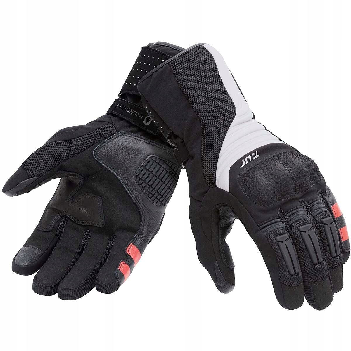 Motocyklové rukavice T.ur Tr-p vodotesná membrána Black Light Gray veľ L