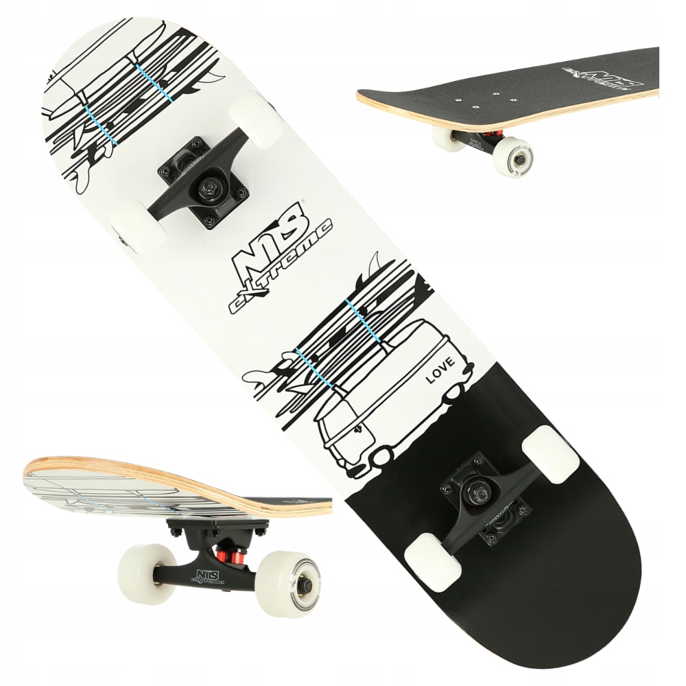 Deskorolka Klasyczna Drewniana Profilowana Skateboard Dla Dziecka Camper