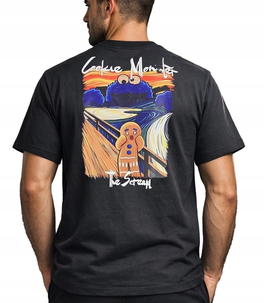 Pánské tričko Boxy módní střih s vyšívanými pohádkovými potisky M