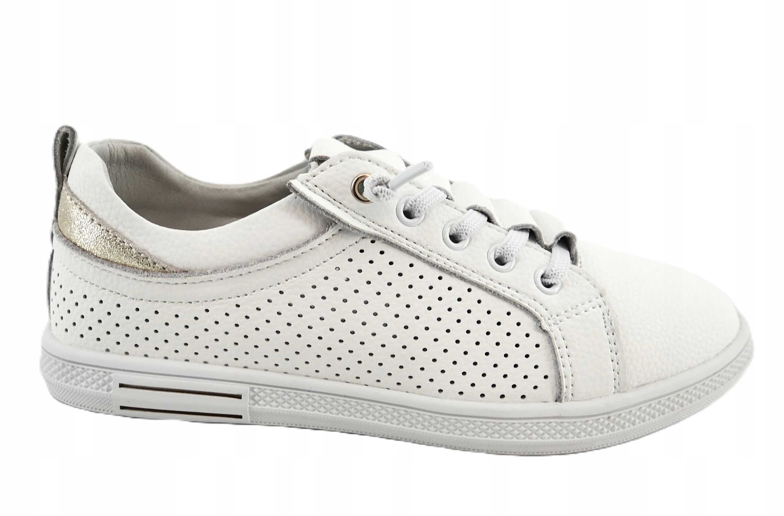 Goodin Komfort Dámské Polobotky Tenisky Bílé Přírodní Kůže R39