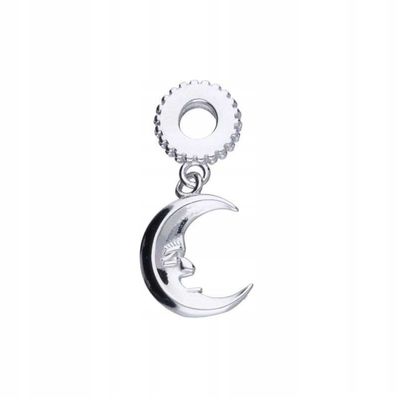 Stříbrný přívěsek 925 rhodiovaný Měsíc na náramky 3 mm jako dárek 2.85 g