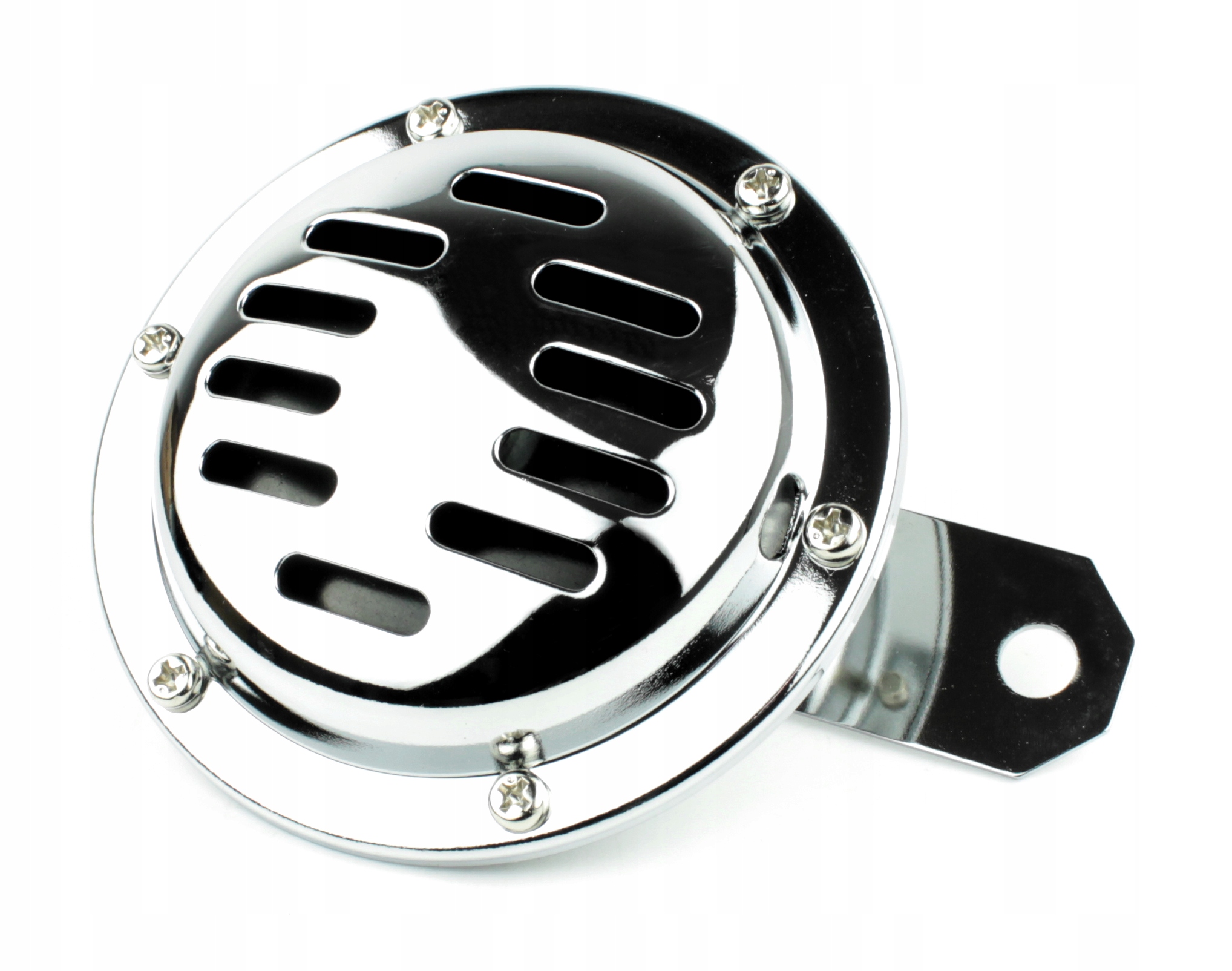 

Sygnał Dźwiękowy Klakson 6V 100MM Chrom Czarny