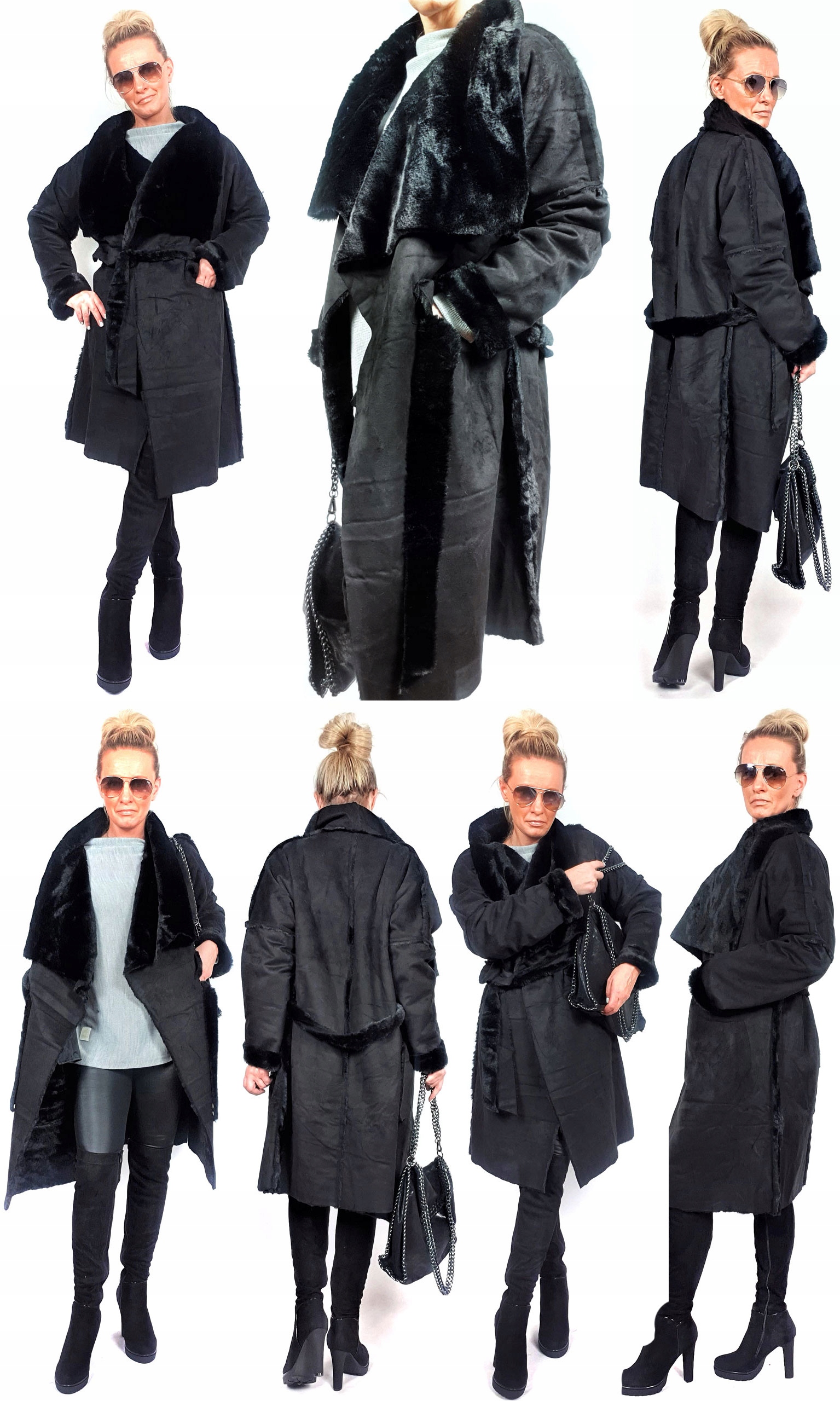 

Płaszczyk Futerko Eko Kożuch Zimowy Futro Luxury