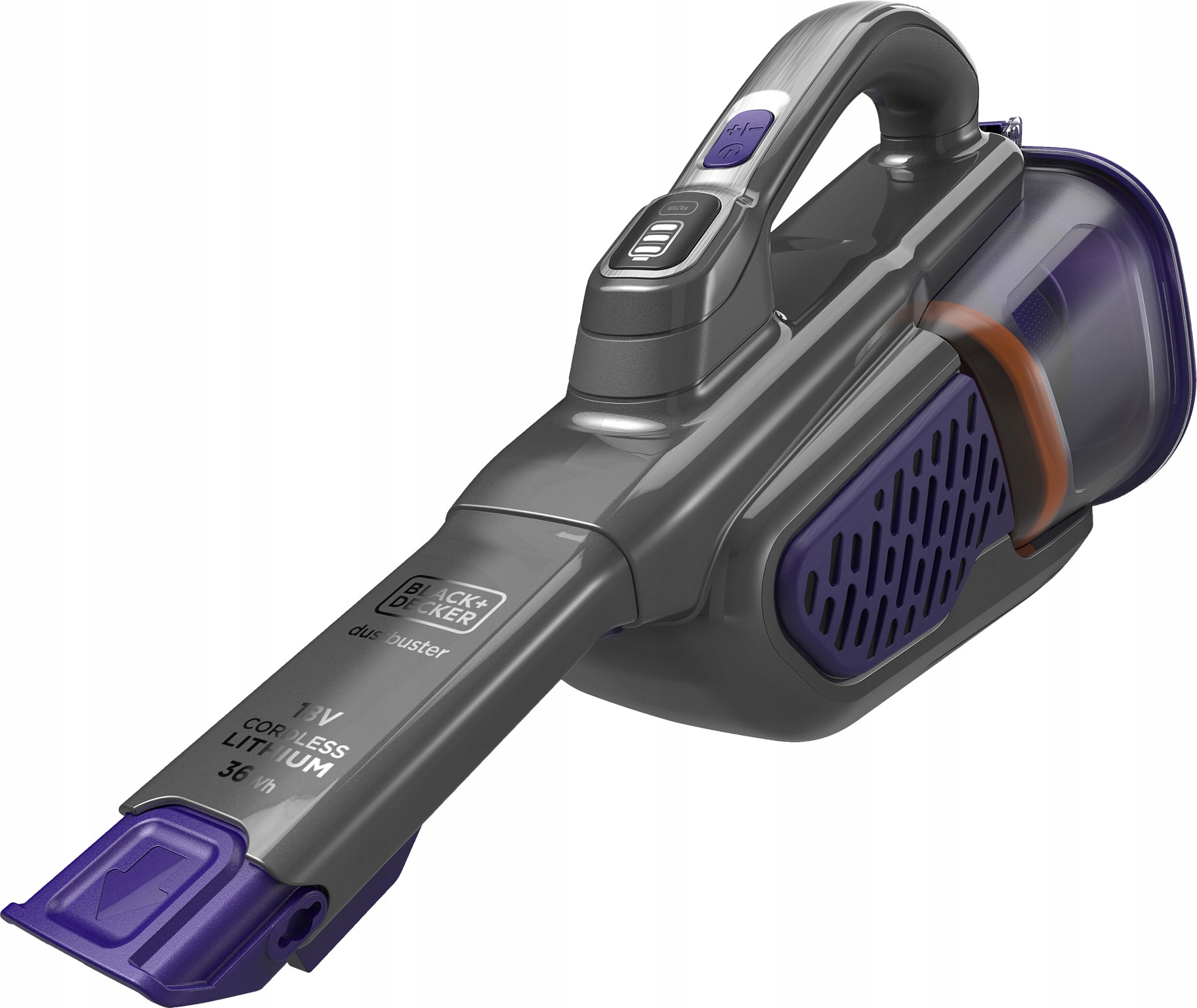 ODKURZACZ RĘCZNY DUSTBUSTER 18V BLACK&DECKER Kolor dominujący srebrny/szary