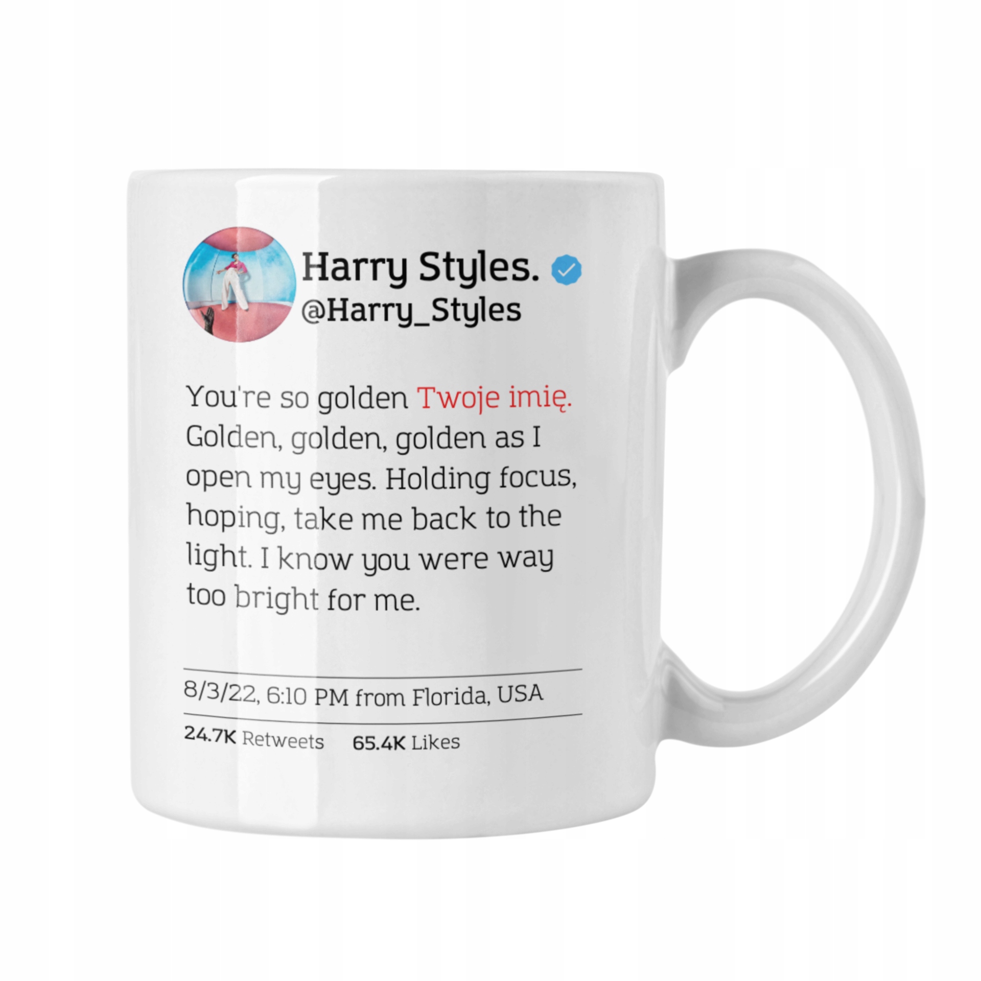 

Kubek Harry Styles Fana