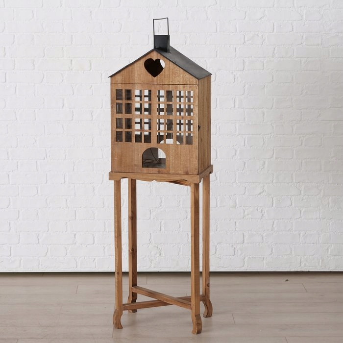 LATARNIA DOM DEKORACYJNA DREWNIANA OGRODOWA 140CM Marka Boltze