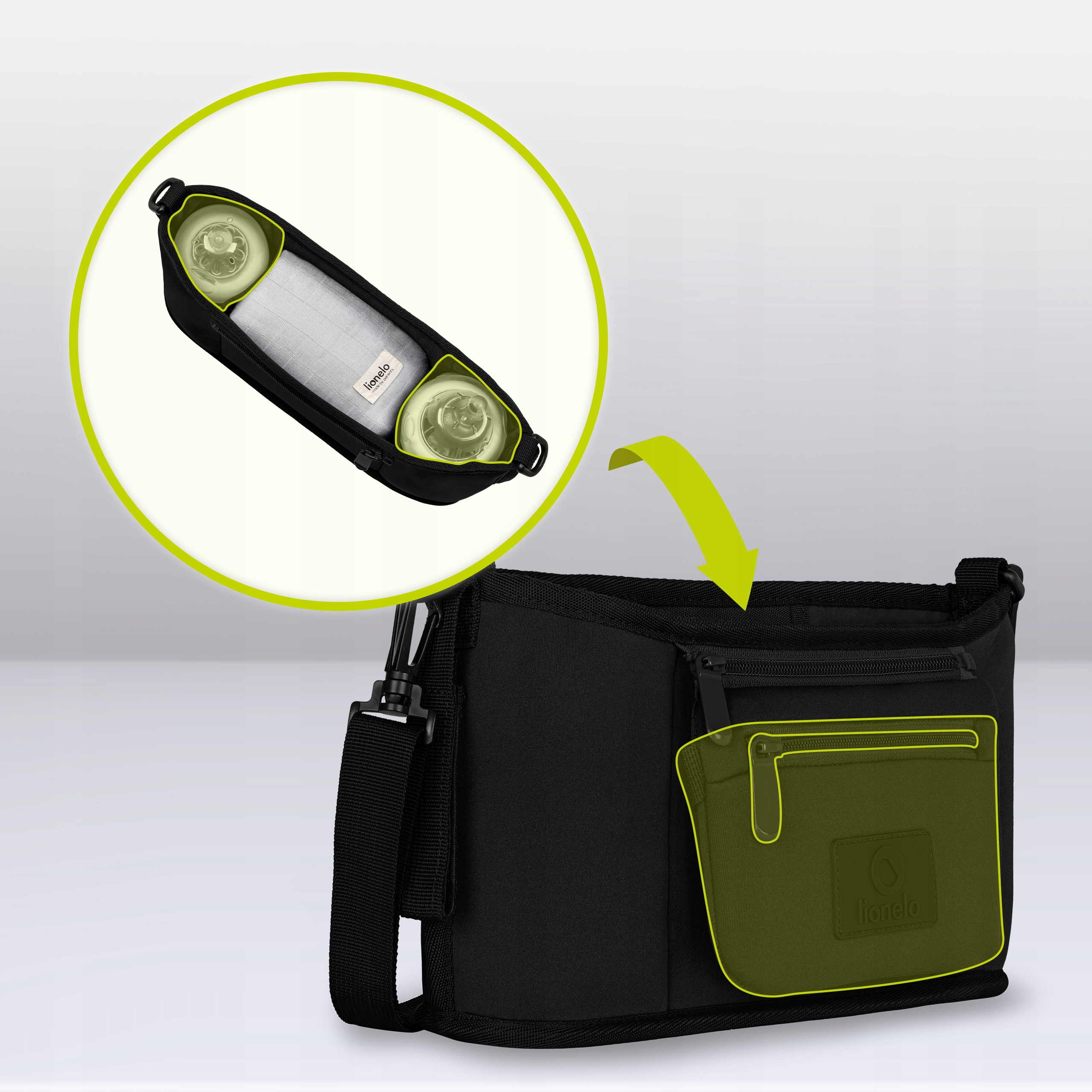 ORGANIZER TORBA DO WÓZKA LIONELO LITTLE CUBE Marka Lionelo