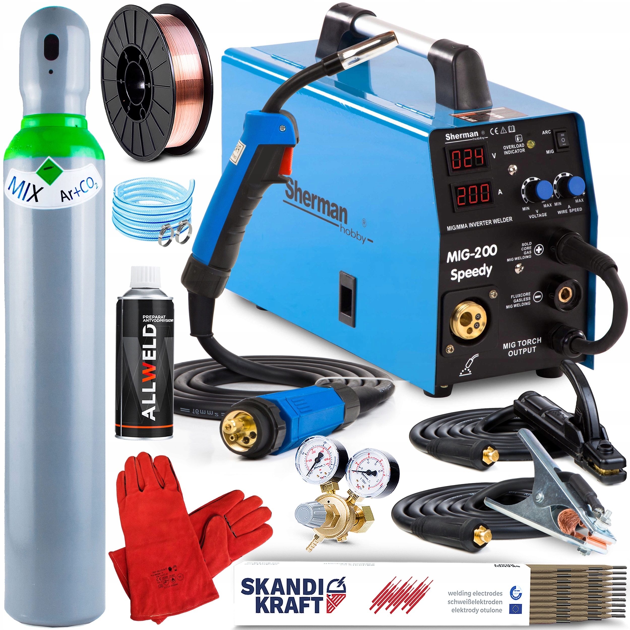 ЗВАРЮВАЛЬНИЙ АПАРАТ SHERMAN MIG MAG FLUX MMA 200A