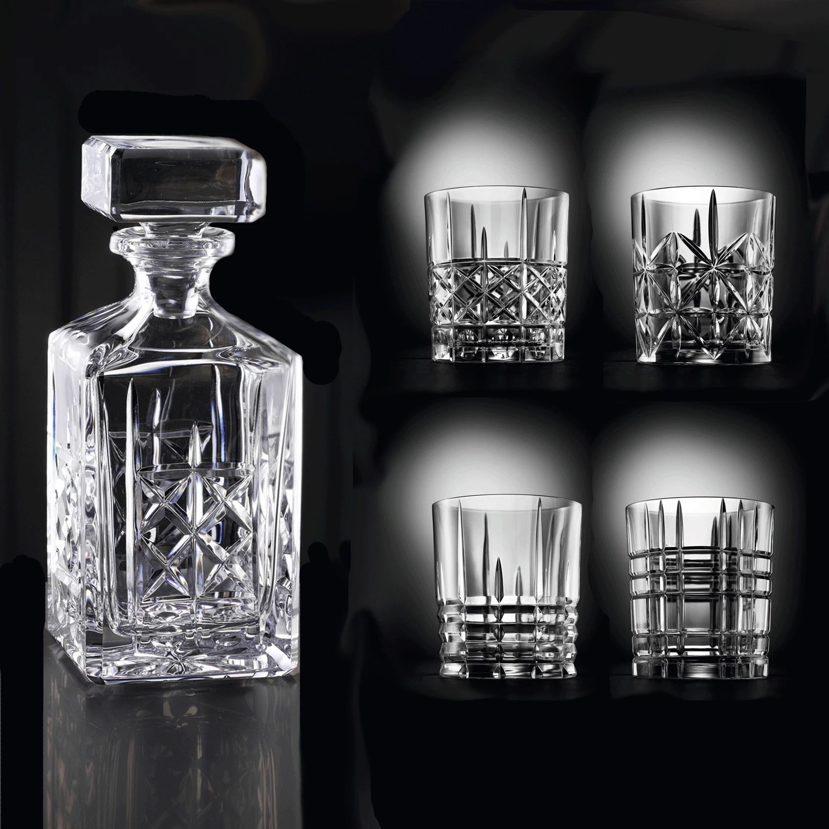 Highland – sada na whisky se 4 sklenice s karafou