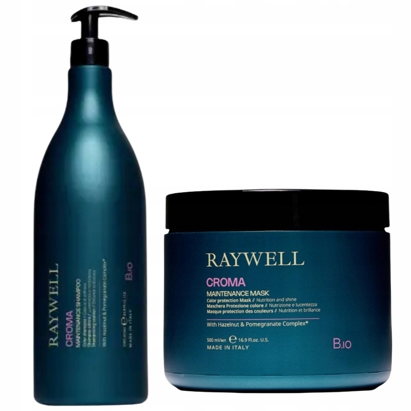Raywell Croma Šampon pro barvené vlasy 1000 ml Ochranná maska 500 ml