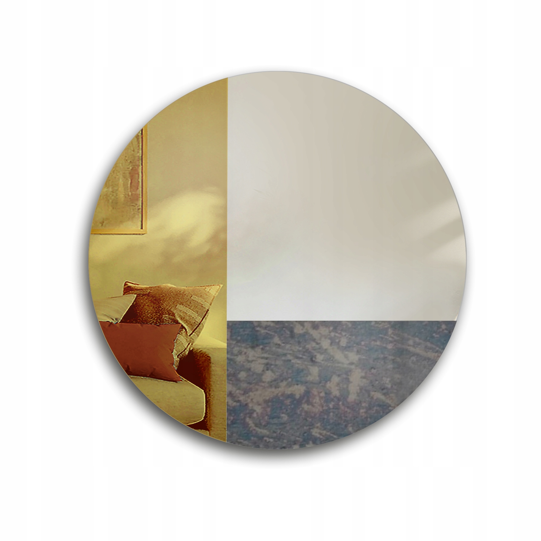 Zrcadlo Tomi s barevnou tabulí hnědá a zestárlá FI140