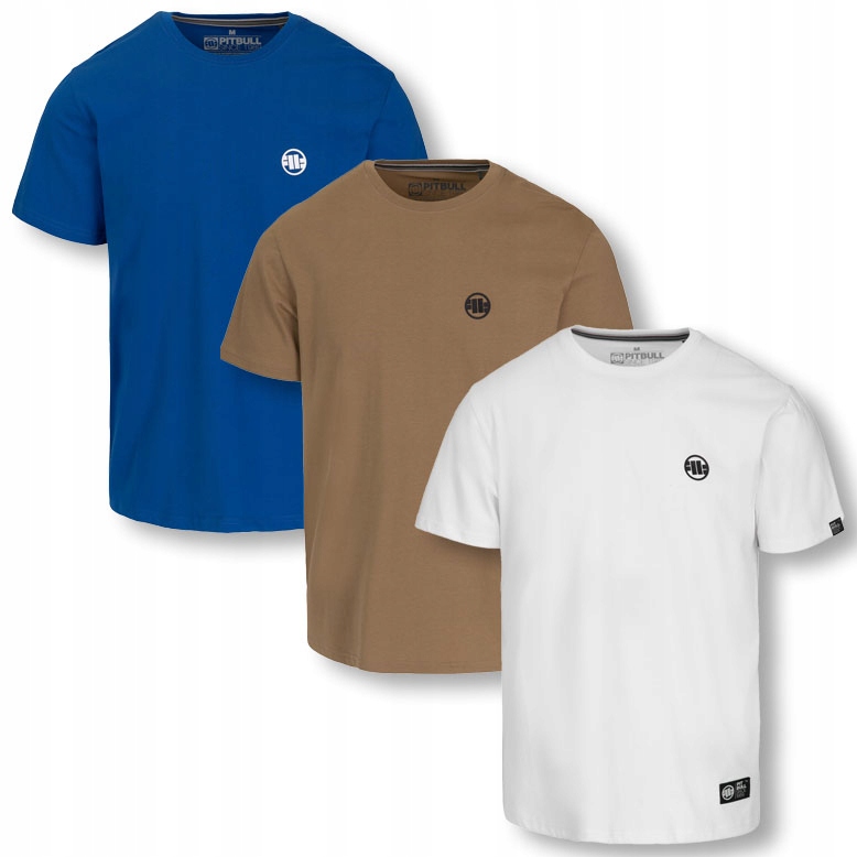 Sada pánských triček Small Logo Pitbull Bavlněné tričko Mix 3ks