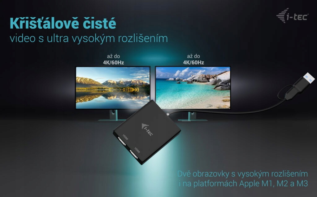 i-tec Usb-a Usb-c Dual 4K Hdmi Video Adapter