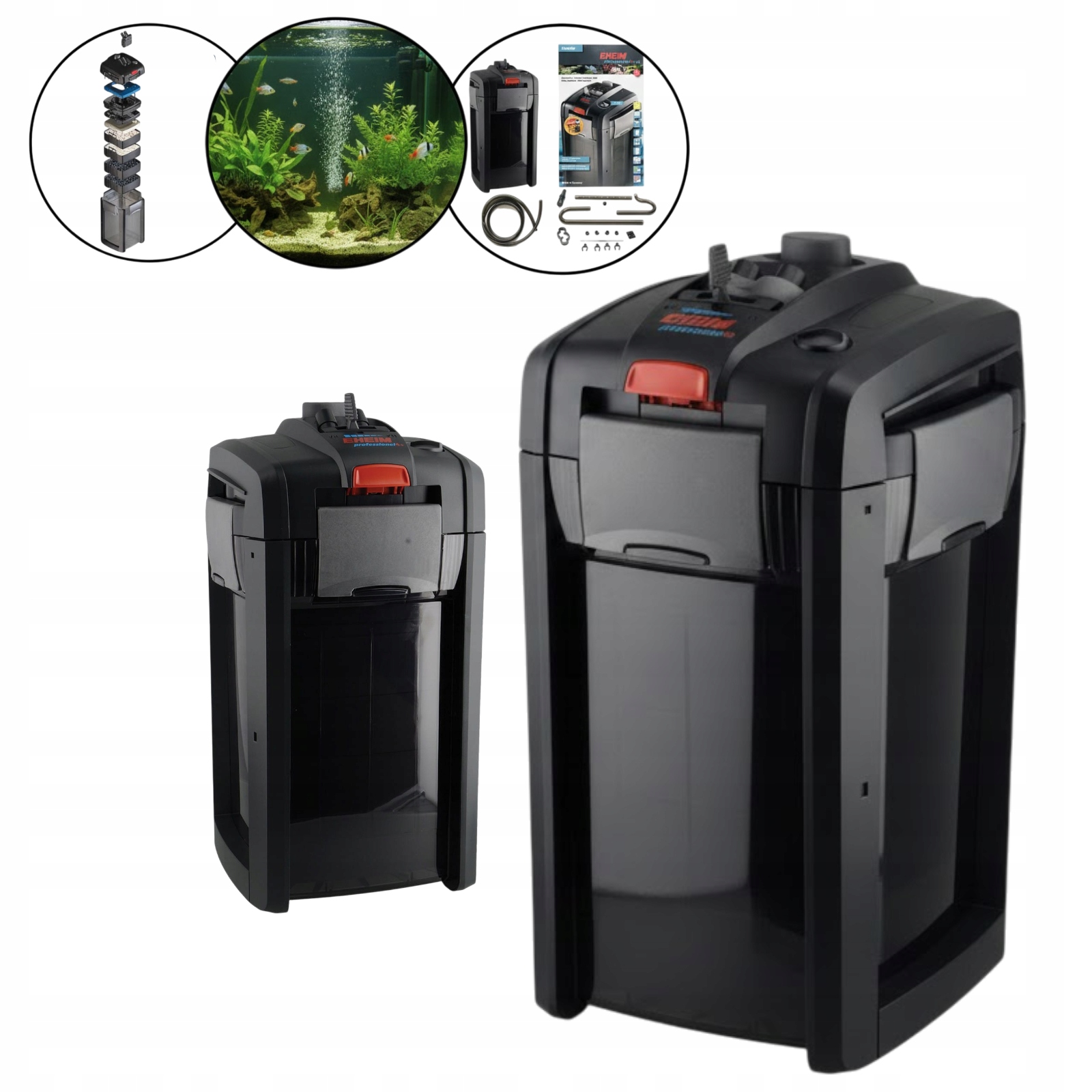 Filtr Zewnętrzny Do Akwarium 240-600l Płynna Regulacja Przepływu +wkłady
