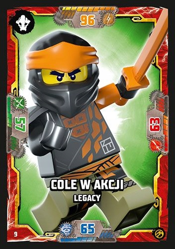 Karta Lego Ninjago Seria 7 nr 9 Cole w akcji