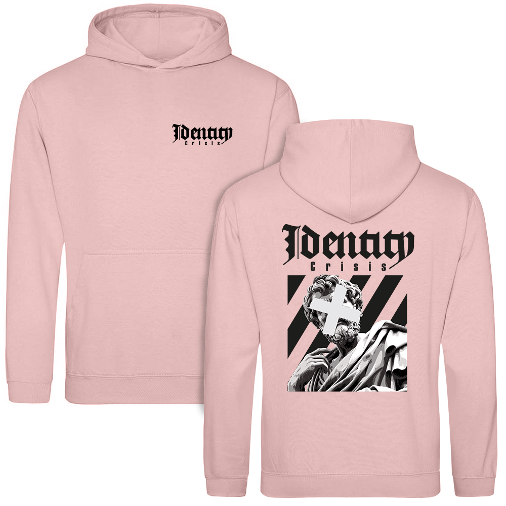 Dámská Mikina Identity Crisis růžová S Kapucí oboustranným potiskem M