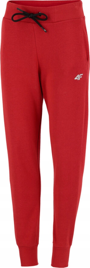 4f DAMSKIE SPODNIE DRES BAWEŁNA CZERWONE SPDD002B r. M