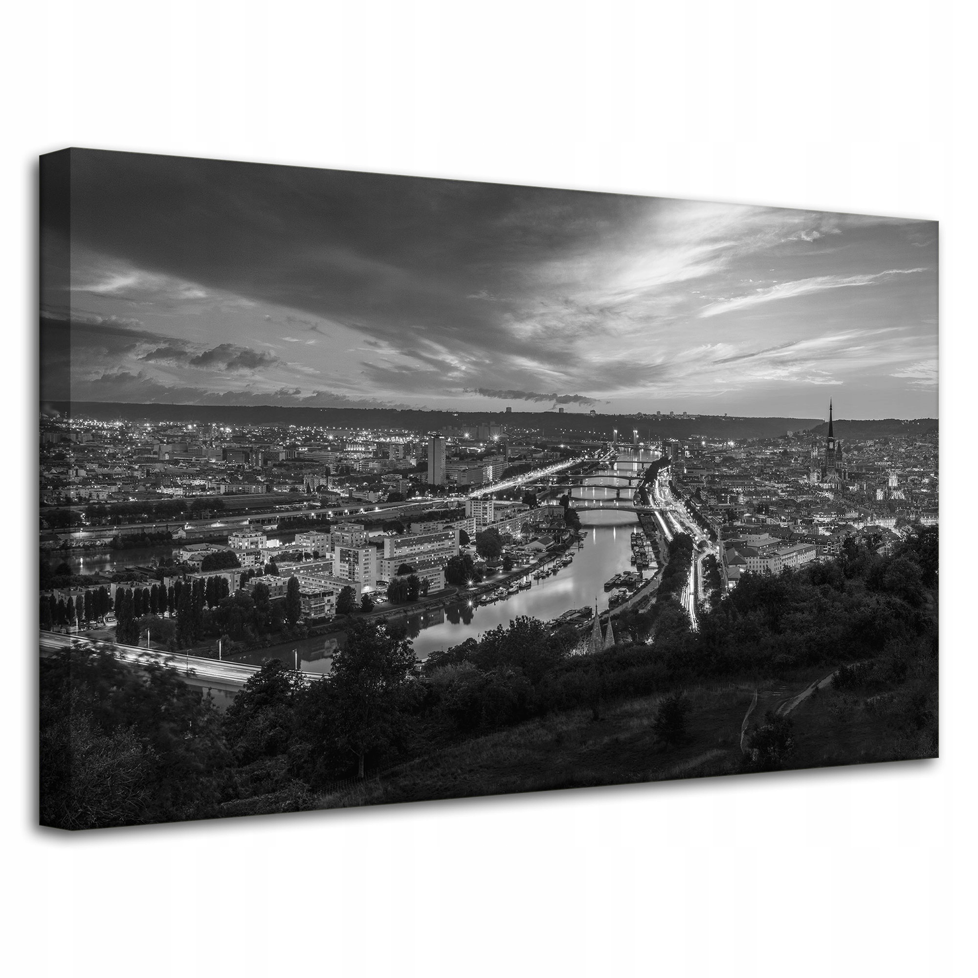 Obraz Canvas Architektura Rouen město mono 80X50