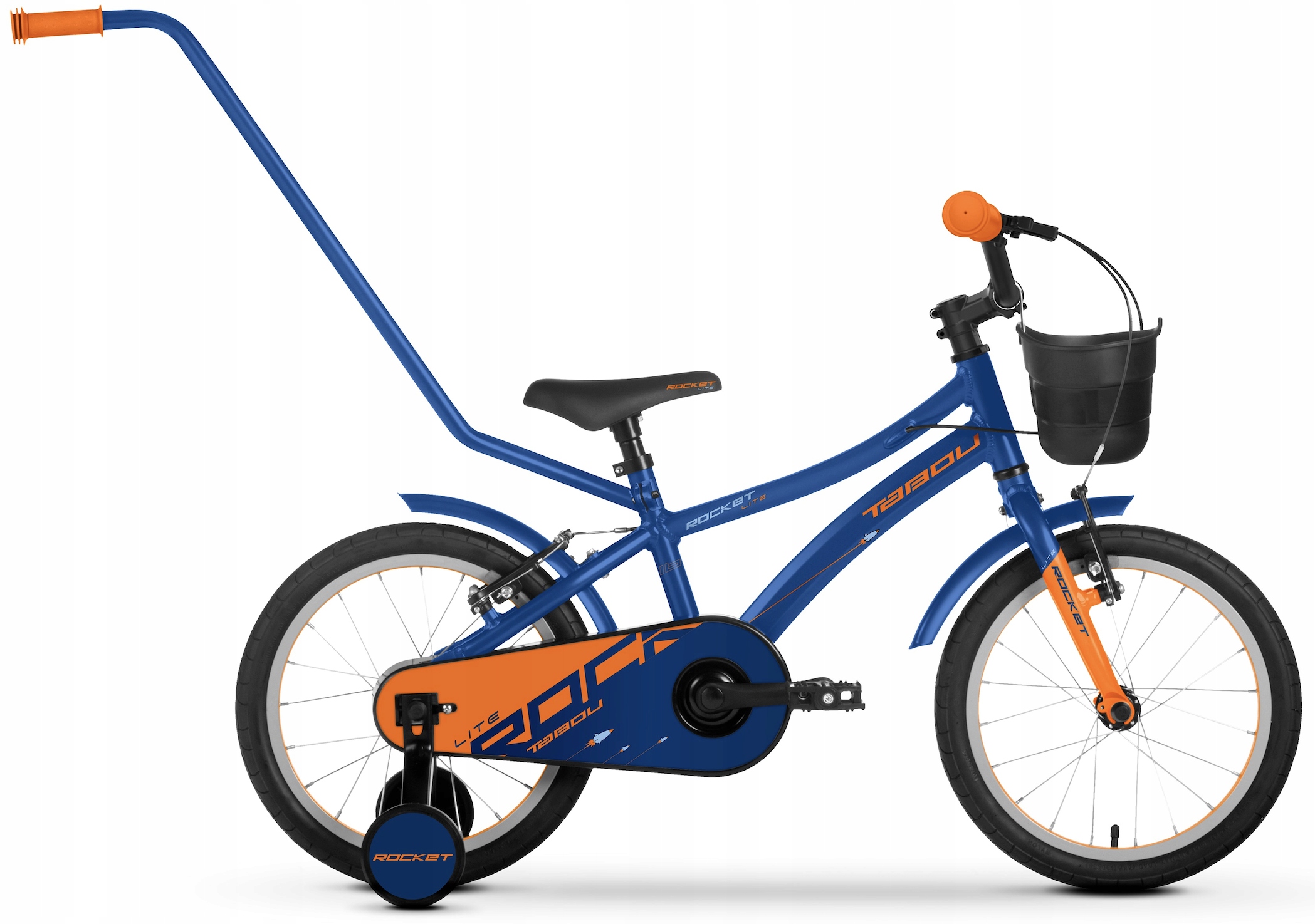 ROWER DZIECIĘCY ROWEREK 18 CALI DLA CHŁOPCA PROWADNIK KOŁA BOCZNE TABOU