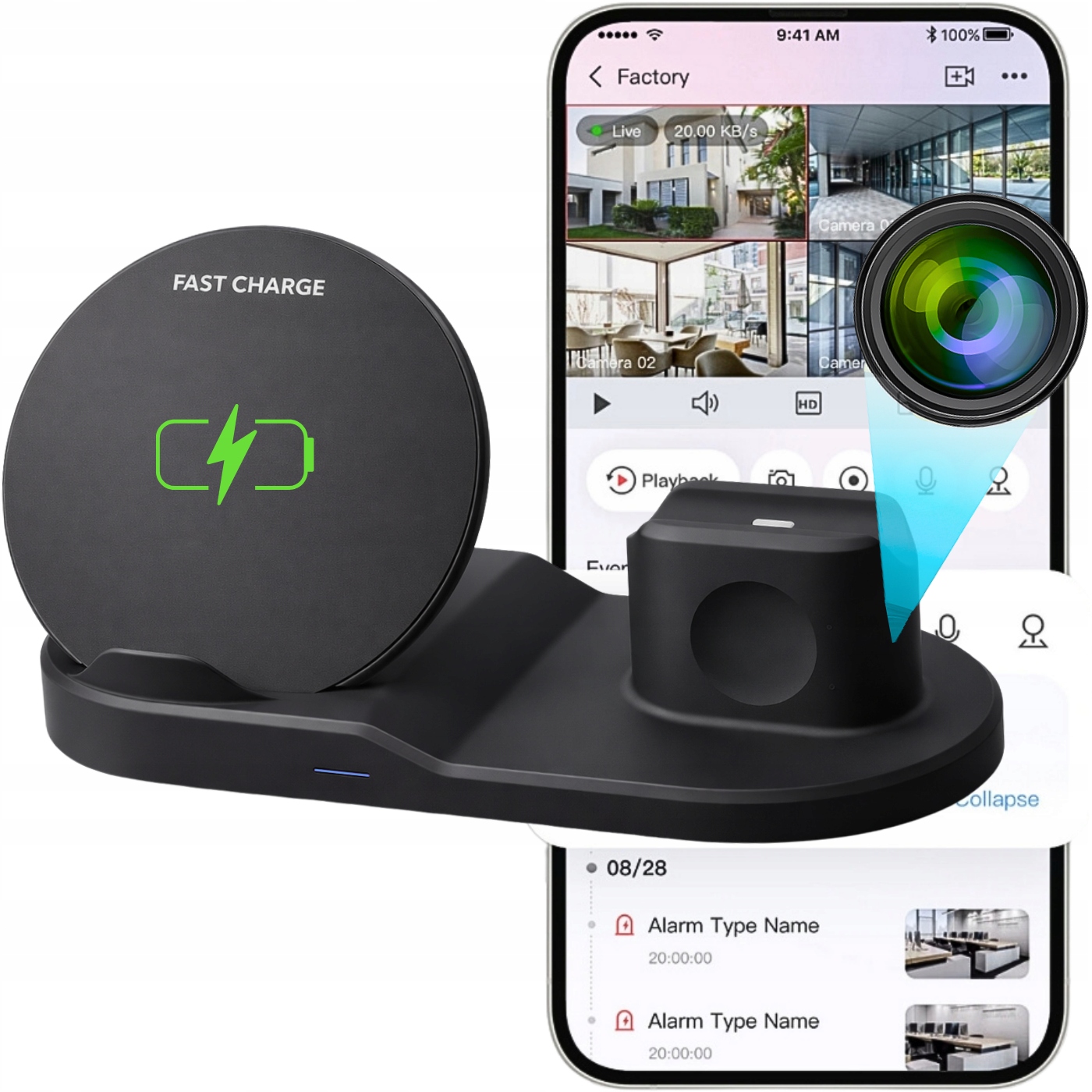 Mini Wifi Špionážna Kamera Ukrytá V Nabíjačke Android, Diaľkový Náhľad, Pohyb