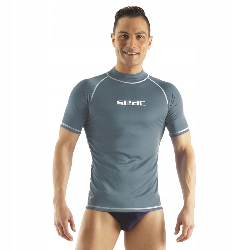 Koszulka Uv męska rashguard Seac T-sun z krótkim rękawem szara XXL