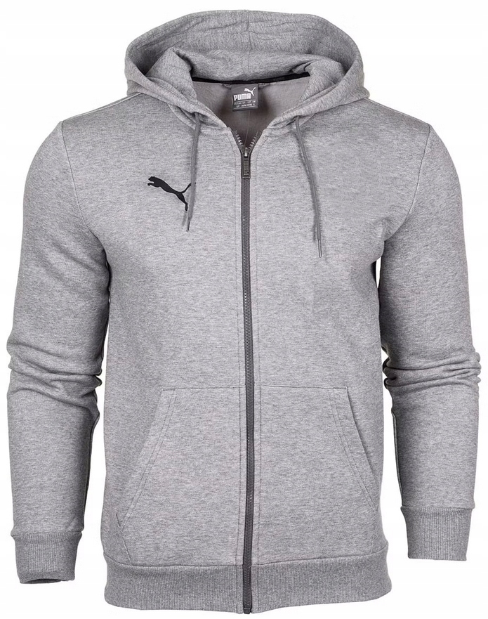 3196 Bluza Męska Puma Rozpinana Z Kapturem Bawełniana Sportowa Szara L