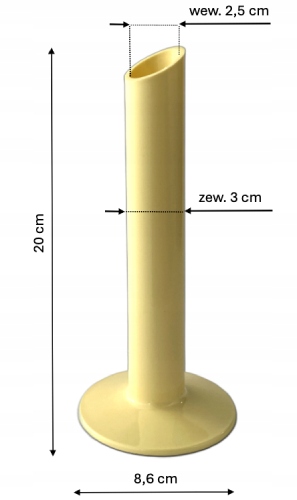 WAZON BIAŁY NA JEDEN KWIAT 20 cm NIETŁUKĄCY wazonik flakon chrzest wesele Marka inny