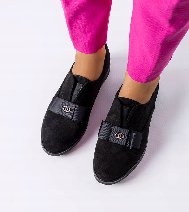 Czarne wsuwane półbuty Mutton 39 Marka inna