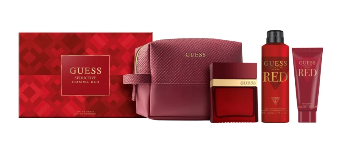Guess Seductive Homme Red zestaw upominkowy dla mężczyzn 4w1