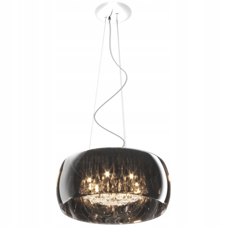 Lampa wisząca do salonu Crystal szklany ozdobny klosz