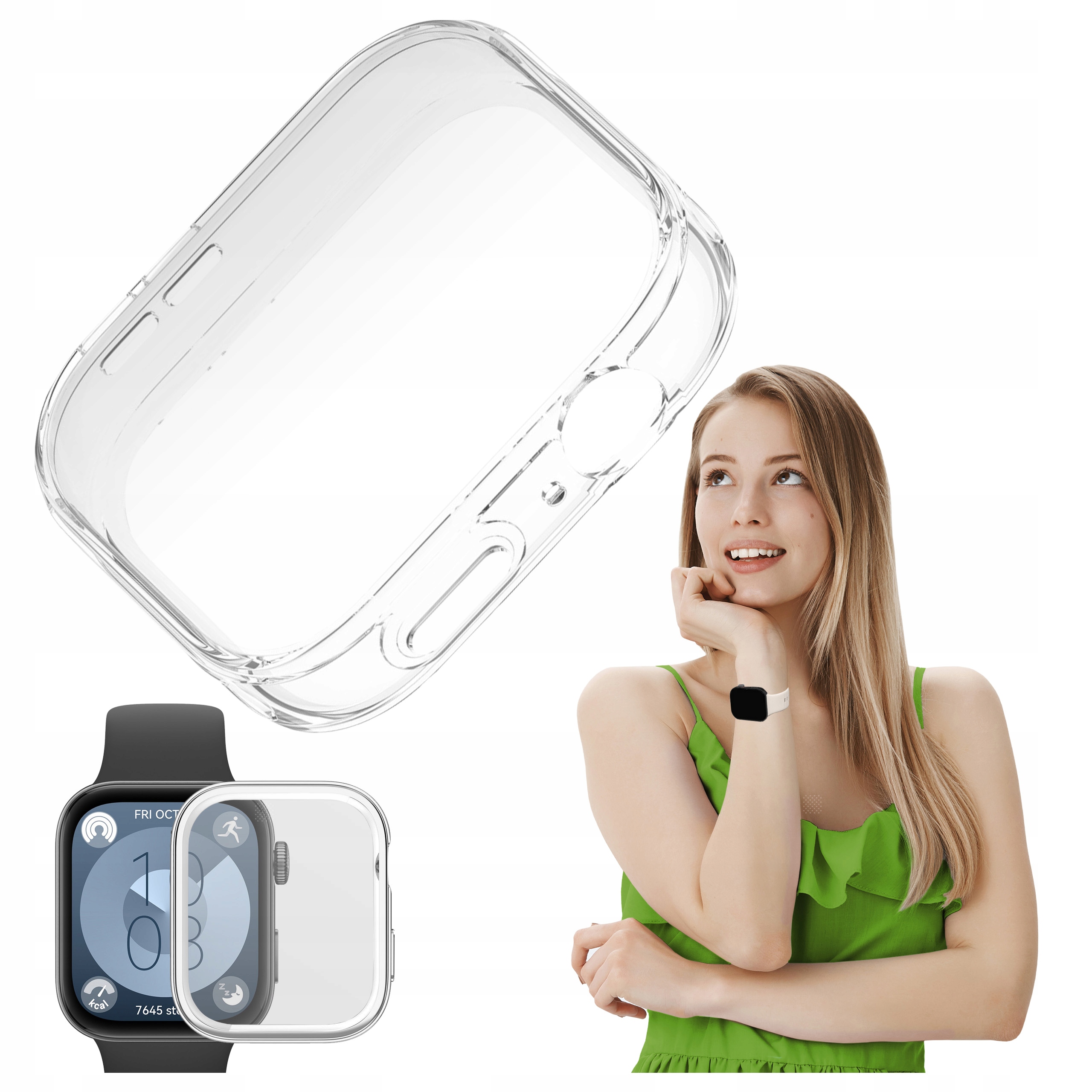 Etui Ochronne 2w1 do Huawei Watch Fit 3 obudowa do zegarka nakładka case
