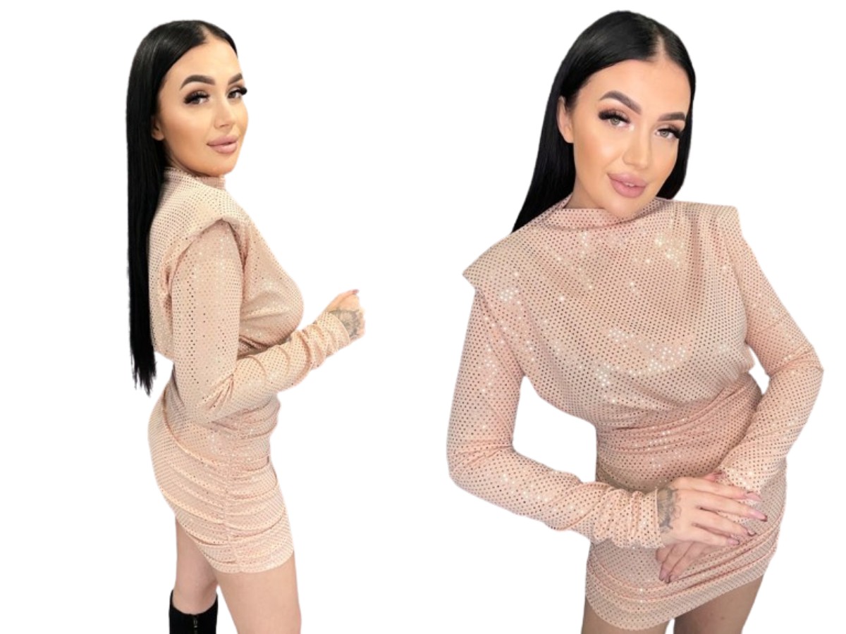 Šaty Mini S Pologolfem Lunis Zlatá