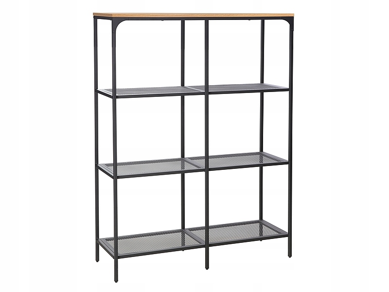 Regál skrinka Lex A dub/čierna Sig