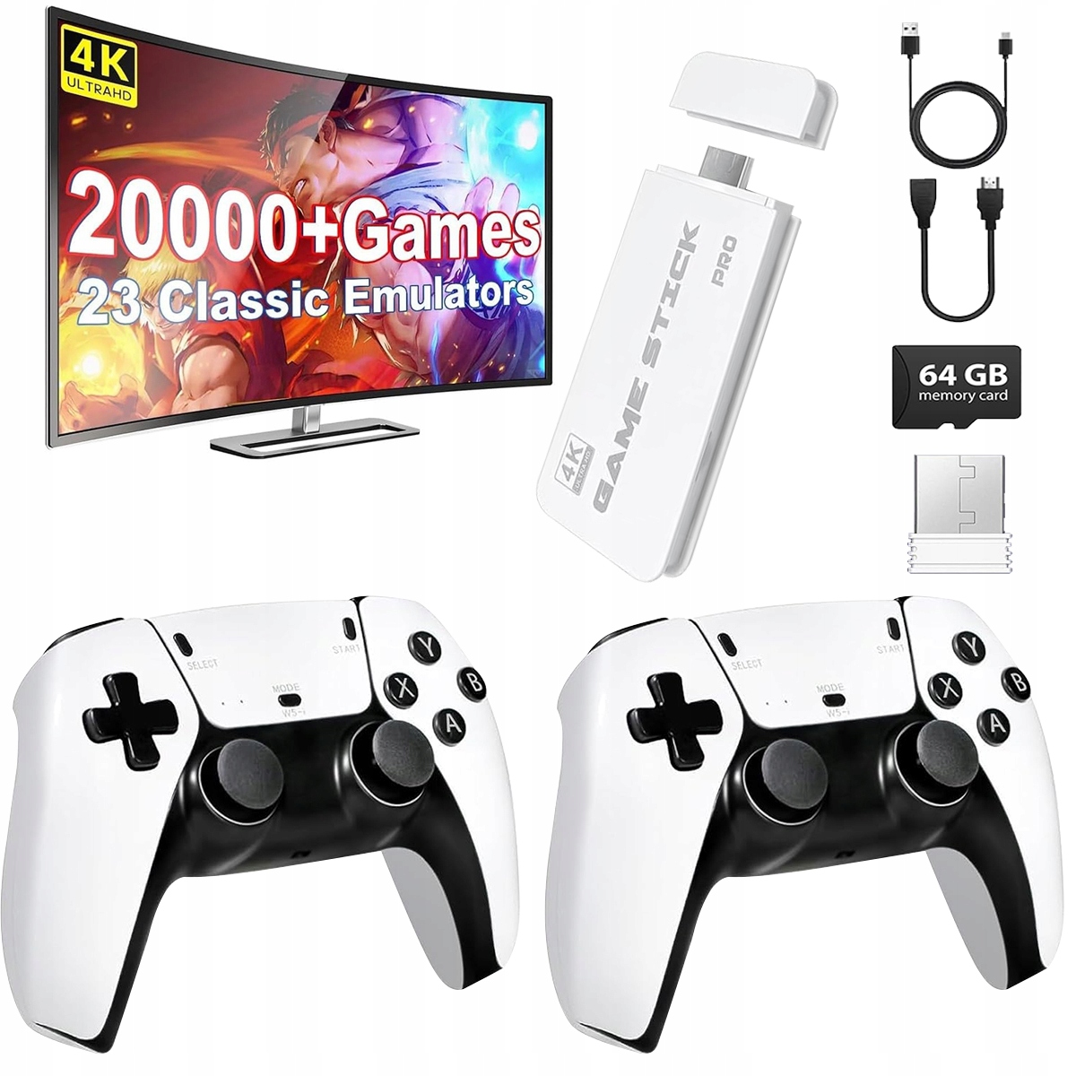 Gra Telewizyjna Tv Mini Retro Konsola Hdmi Bezprzewodowa 2xPAD
