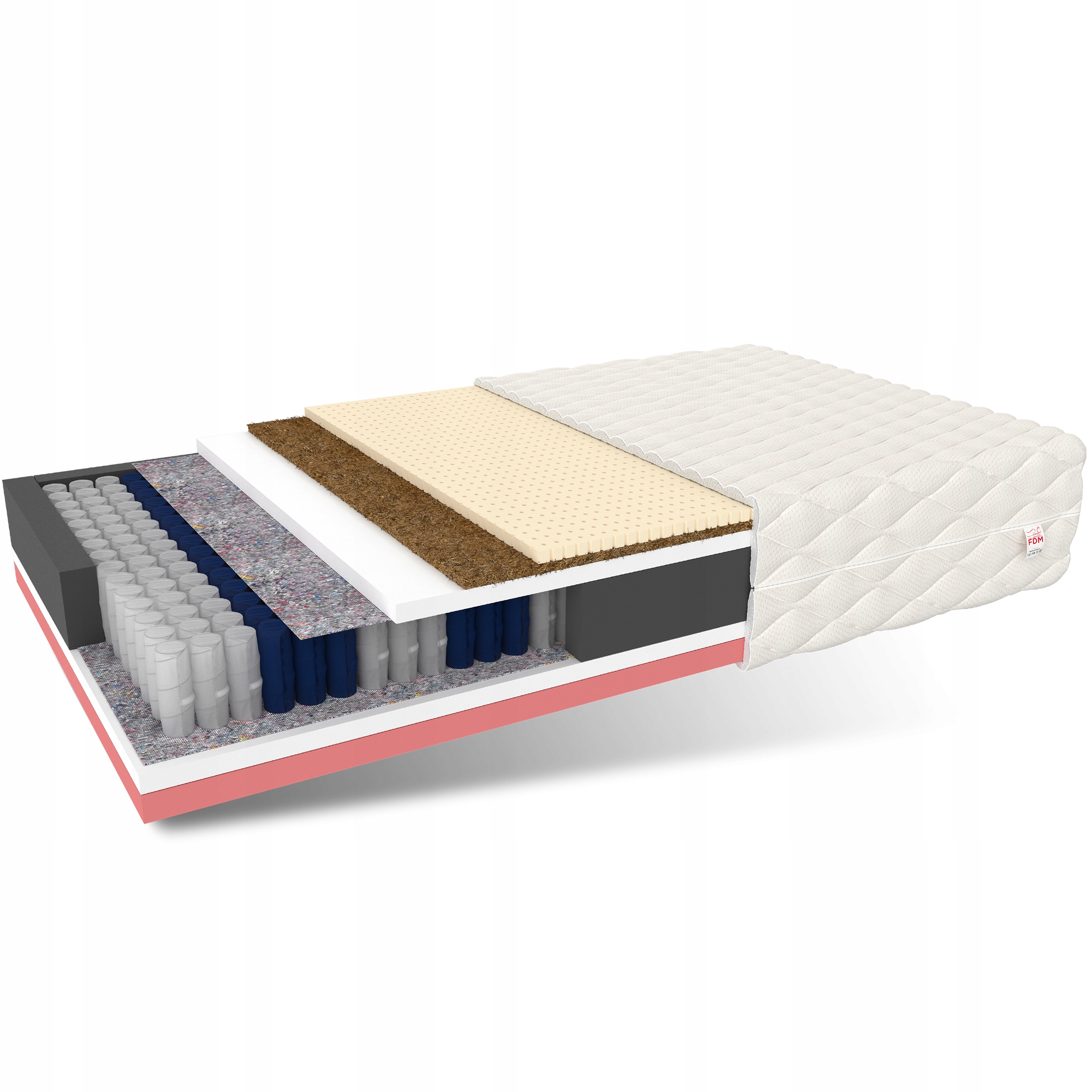 

Materac 120x200 kieszeniowy kokos visco Fdm Active