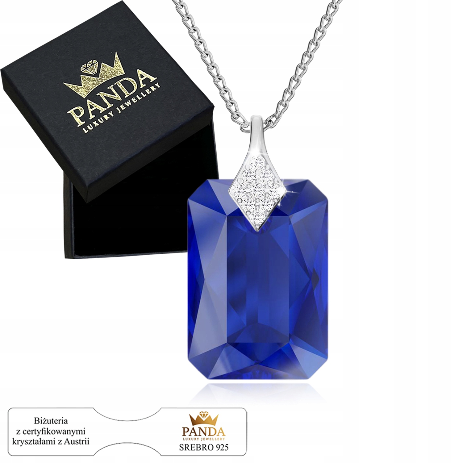 Stříbrný náhrdelník pro ženy Přívěsek Krystaly Řetízek Dárek pro maminku